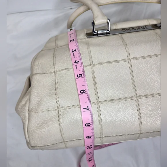 Chanel Large Quilter Stitch Caviar Leather HandBag from the mid-90s, - Picture 4 of 16